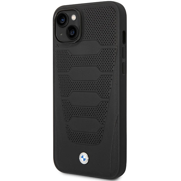 Case BMW BMHCP14S22RPSK iPhone 14 6.1" black/black Leather Seats Pattern