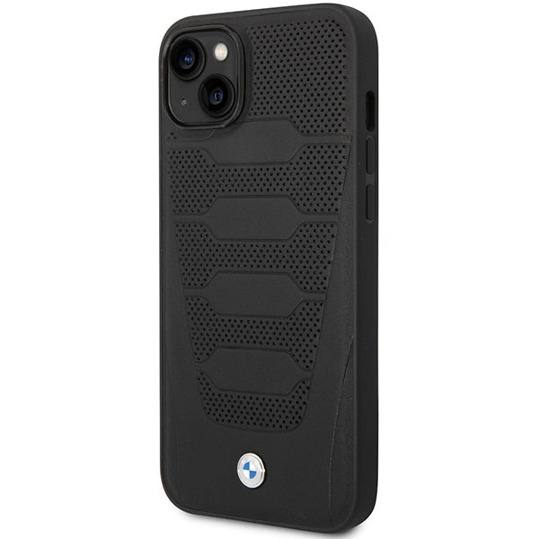 Case BMW BMHCP14S22RPSK iPhone 14 6.1" black/black Leather Seats Pattern
