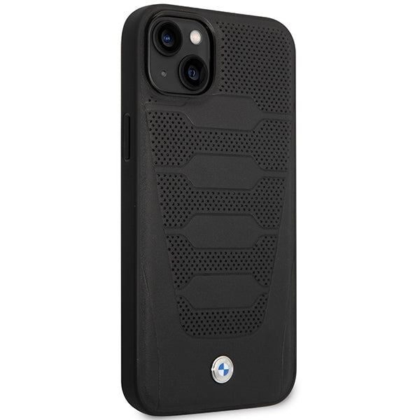 Case BMW BMHCP14S22RPSK iPhone 14 6.1" black/black Leather Seats Pattern