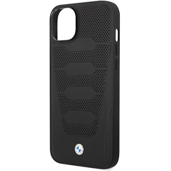 Case BMW BMHCP14S22RPSK iPhone 14 6.1" black/black Leather Seats Pattern