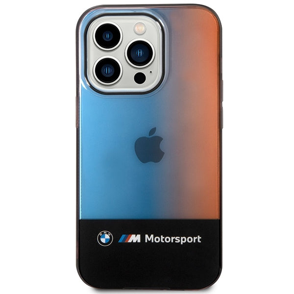 BMW Half Tricolor Case for iPhone 14 Pro Max 6.7" - Black