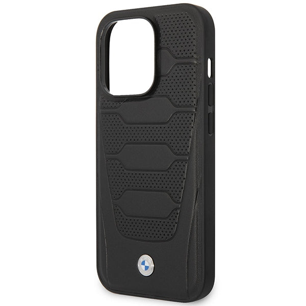 Case BMW BMHMP14X22RPSK iPhone 14 Pro Max 6.7" black/black Leather Seats Pattern MagSafe