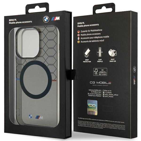 Case BMW BMHMP14LHGPK iPhone 14 Pro 6.1" Grey/Grey Pattern MagSafe