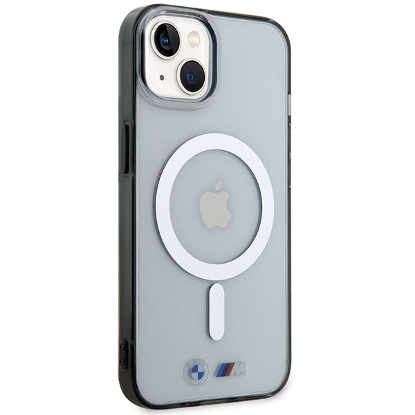 BMW Silver Ring MagSafe case for iPhone 14 Plus - transparent
