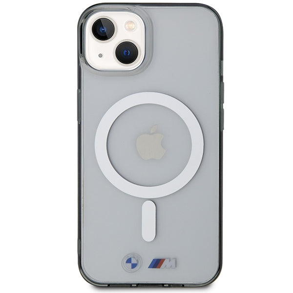 BMW Silver Ring MagSafe case for iPhone 14 Plus - transparent