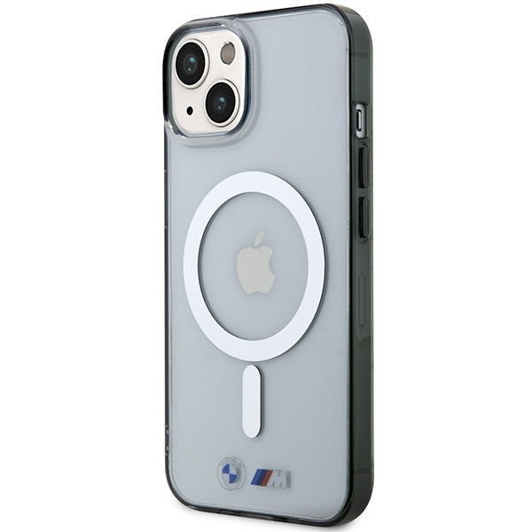BMW Silver Ring MagSafe case for iPhone 14 Plus - transparent