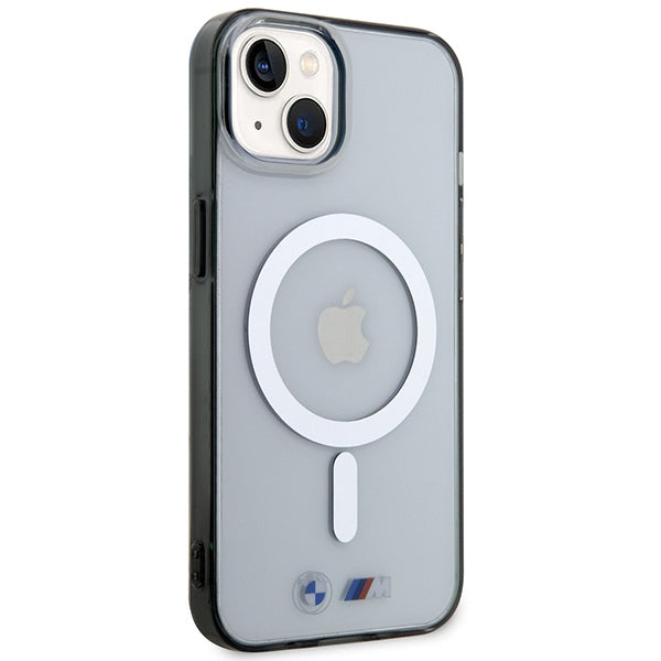 BMW BMHMP14SHCRS iPhone 14 6.1" case transparent hardcase Silver Ring MagSafe