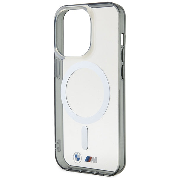 Case BMW BMHMP14XHCRS iPhone 14 Pro Max 6.7" transparent hardcase Silver Ring MagSafe