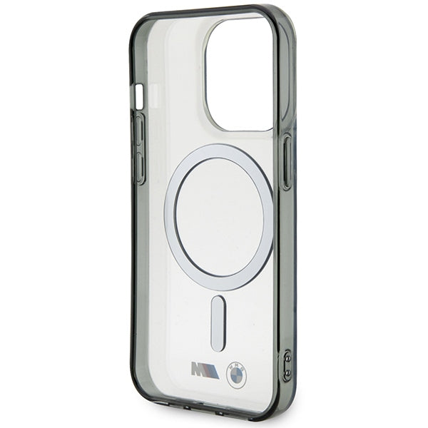 Case BMW BMHMP14XHCRS iPhone 14 Pro Max 6.7" transparent hardcase Silver Ring MagSafe