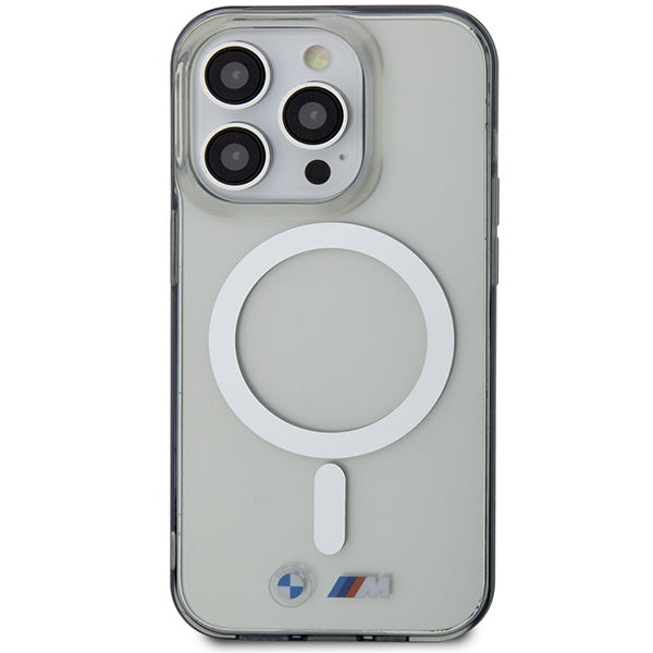 Case BMW BMHMP14XHCRS iPhone 14 Pro Max 6.7" transparent hardcase Silver Ring MagSafe
