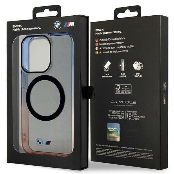 Case BMW BMHMP14XHTGE iPhone 14 Pro Max 6.7" grey/grey hardcase Gradient Bumper MagSafe
