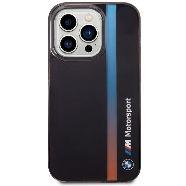 Case BMW BMHCP14L22HVGV iPhone 14 Pro 6.1" black/black IML Tricolor Stripe