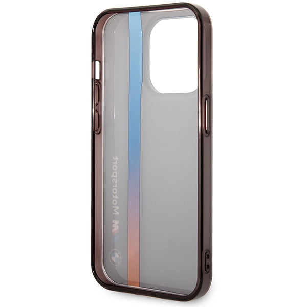 Case BMW BMHCP14L22HVGV iPhone 14 Pro 6.1" black/black IML Tricolor Stripe