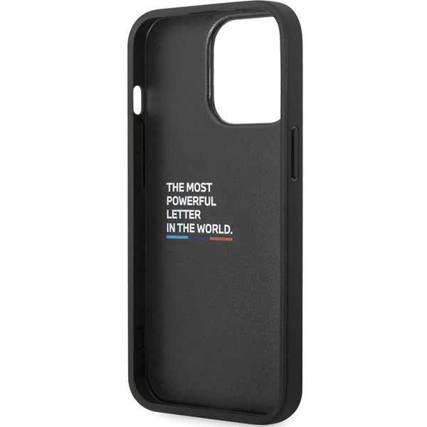 BMW Leather Carbon Case for iPhone 13 Pro Max - Black