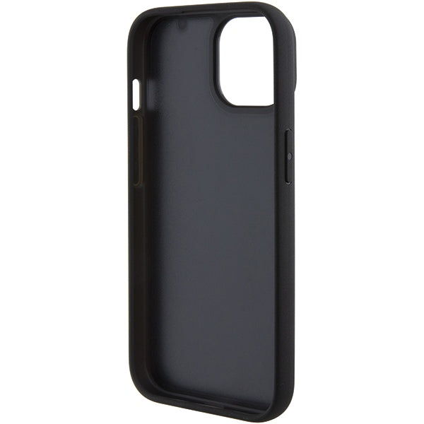 BMW Leather Hot Stamp case for iPhone 15 Plus - black