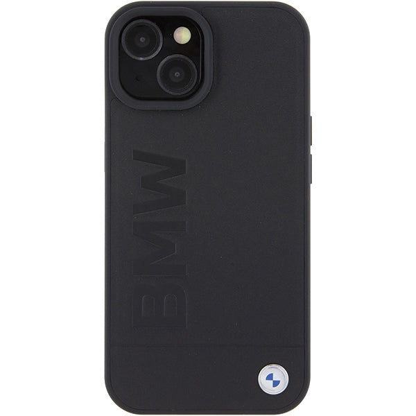 BMW MagSafe Leather Hot Stamp case for iPhone 15 Plus - black