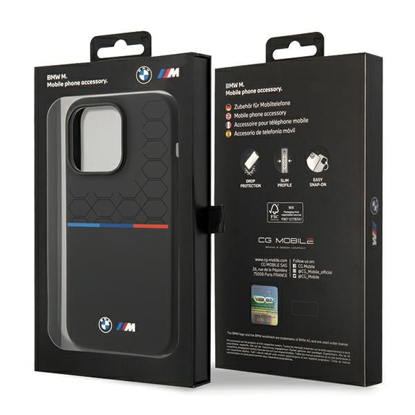 BMW Silicone Pattern iPhone 15 Pro Max Case - Black