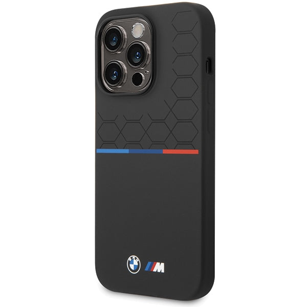 BMW Silicone Pattern iPhone 15 Pro Max Case - Black