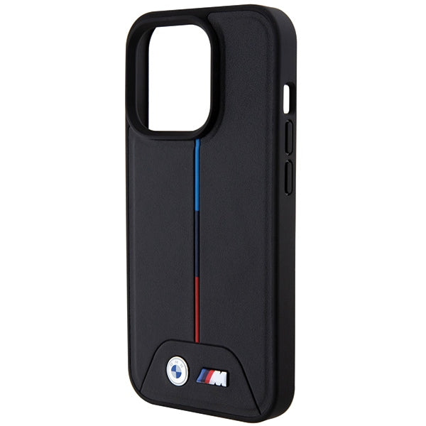BMW Quilted Tricolor MagSafe case for iPhone 15 Pro - black