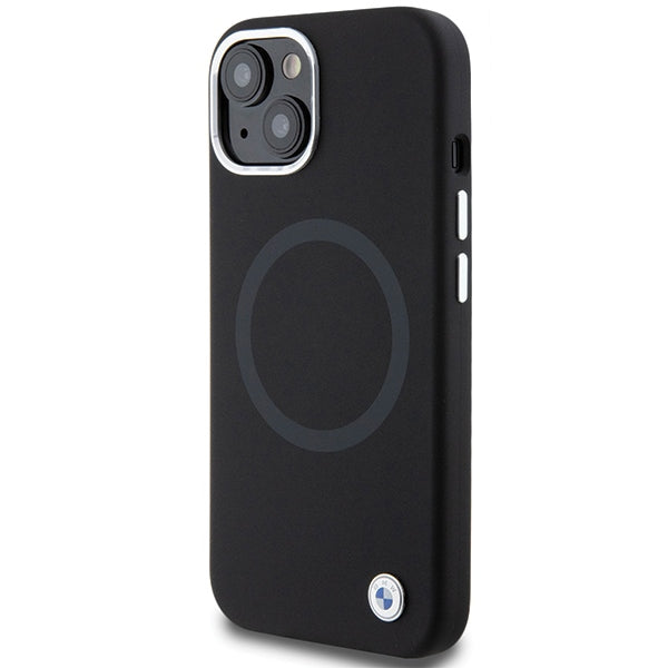 BMW Signature Liquid Silicone MagSafe case for iPhone 15 Plus - black