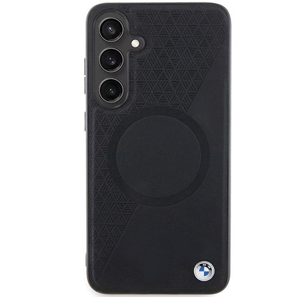 BMW BMHMS24S23RTPK S24 S921 black/black hardcase Signature Leather Half Textured &amp; Circle MagSafe
