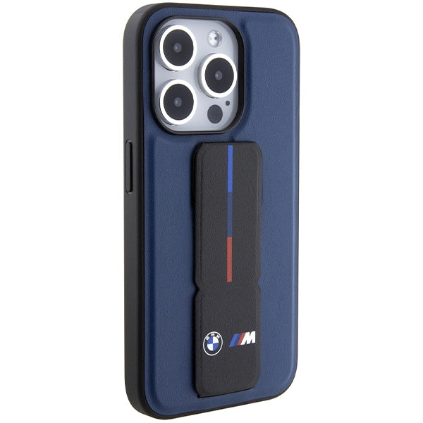 BMW M Grip Stand Bicolor case for iPhone 15 Pro - navy blue