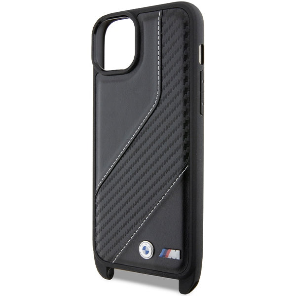 BMW M Edition Carbon Stripe &amp; Strap case for iPhone 15 / 14 / 13 - black
