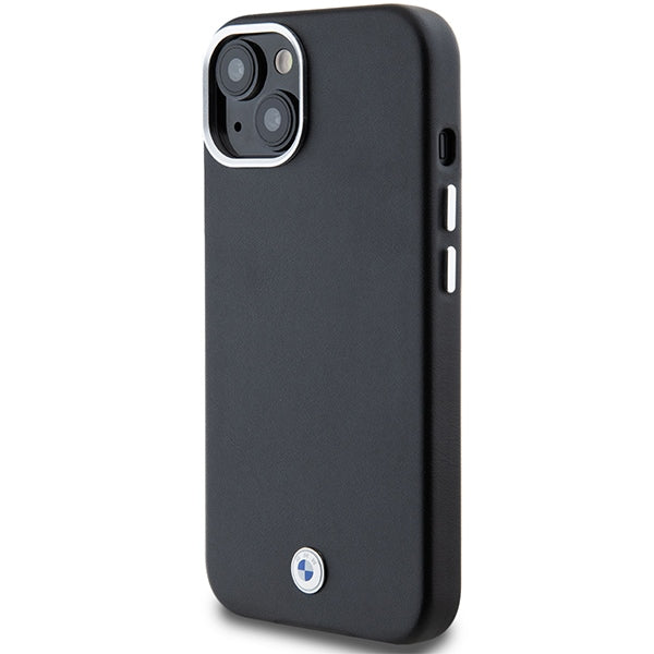 BMW Signature Wrapped Metal MagSafe case for iPhone 15 Plus / 14 Plus - black
