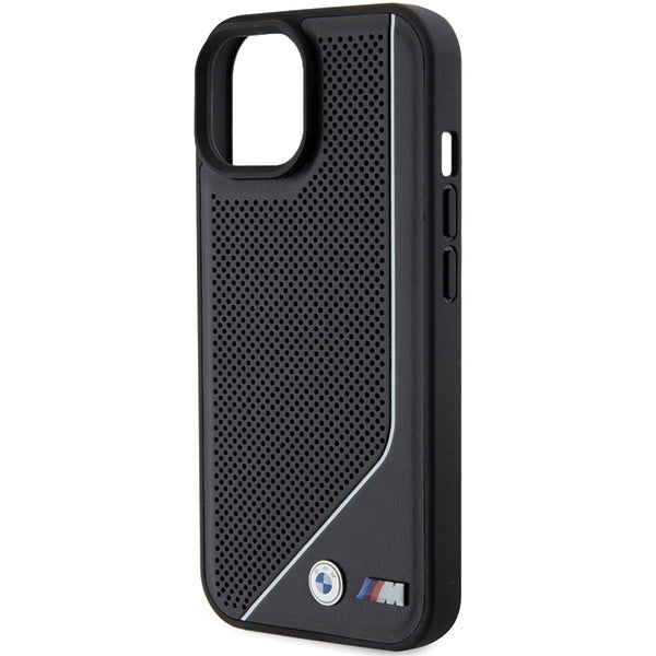BMW Perforated Twisted Line MagSafe Case for iPhone 15/14/13 - Black