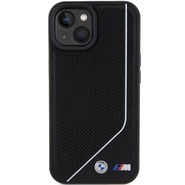 BMW Perforated Twisted Line MagSafe Case for iPhone 15/14/13 - Black