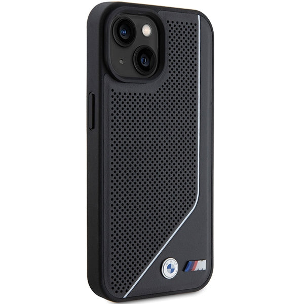 BMW Perforated Twisted Line MagSafe Case for iPhone 15/14/13 - Black