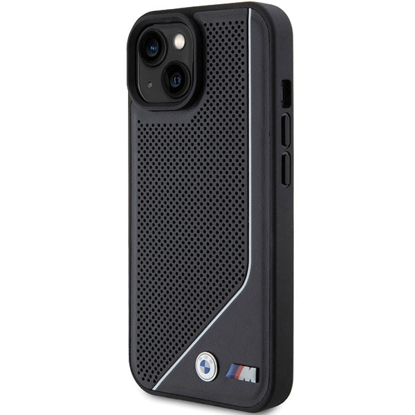 BMW Perforated Twisted Line MagSafe Case for iPhone 15/14/13 - Black