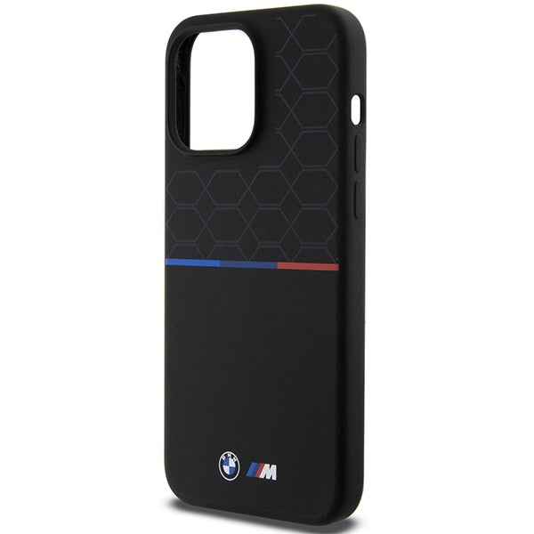 BMW M Silicone Pattern MagSafe case for iPhone 15 Pro Max - black