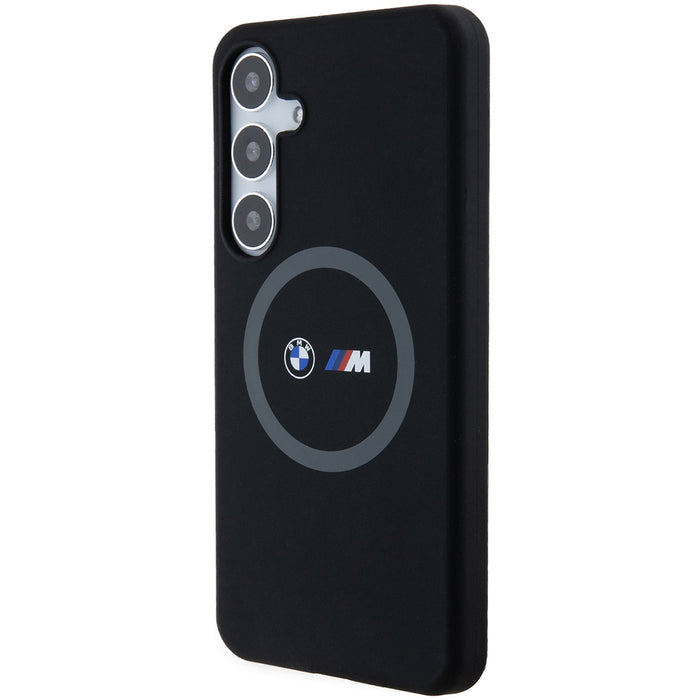 BMW M Silicone Printed Ring MagSafe case for Samsung Galaxy S24+ - black