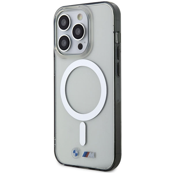 BMW Silver Ring MagSafe case for iPhone 15 Pro Max - transparent
