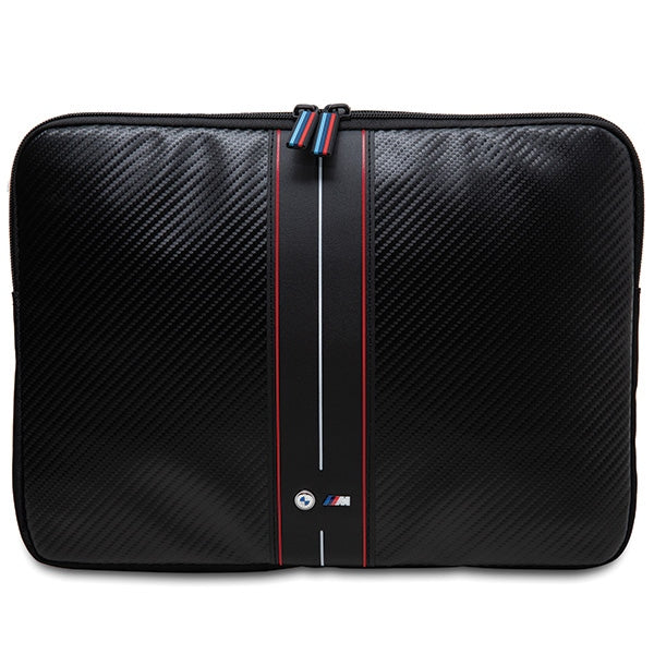 BMW Carbon &amp; Red Stripe sleeve for a 14" laptop - black
