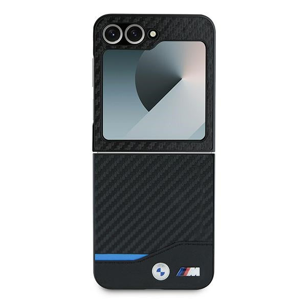 BMW Carbon Blue Line Case for Samsung Galaxy Z Flip 6 - Black
