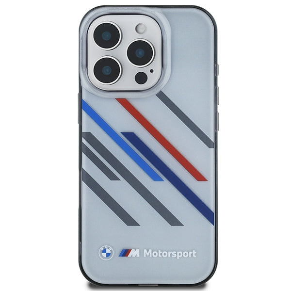BMW Motosport IML Random Stripes iPhone 16 Pro Case - Gray