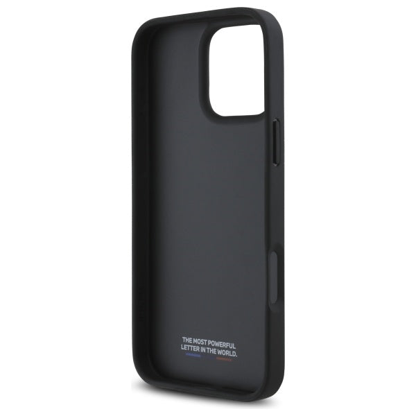 BMW M Perforated Tricolor Detail Line iPhone 16 Pro Case - Dark Gray