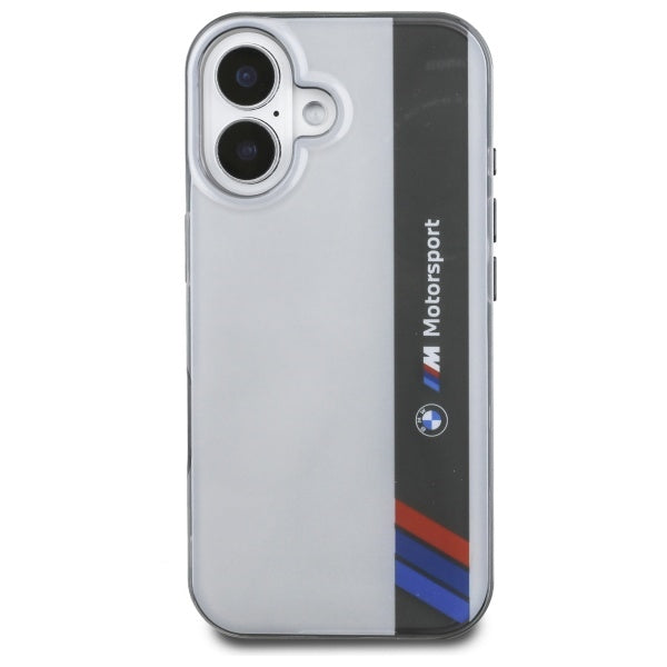 BMW Motosport IML Vertical Stripe iPhone 16 Plus Case - Gray