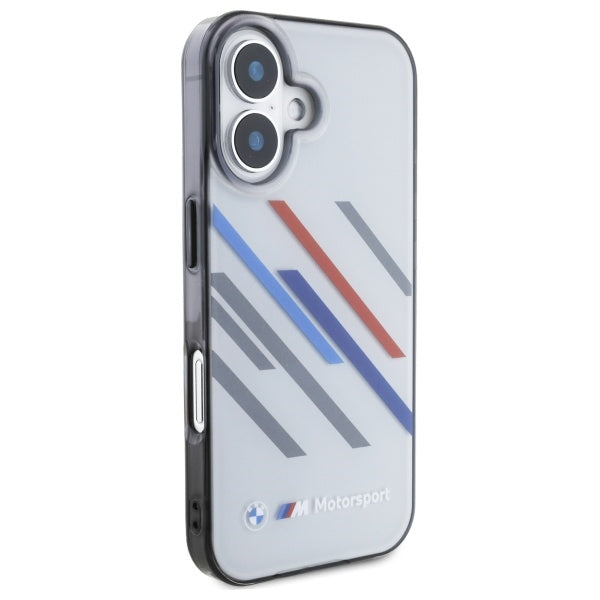 BMW Motosport IML Random Stripes iPhone 16 Case - Gray