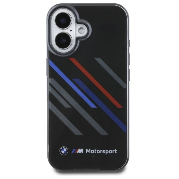 BMW Motosport IML Random Stripes iPhone 16 Case - Black