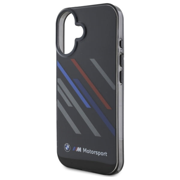 BMW Motosport IML Random Stripes iPhone 16 Case - Black