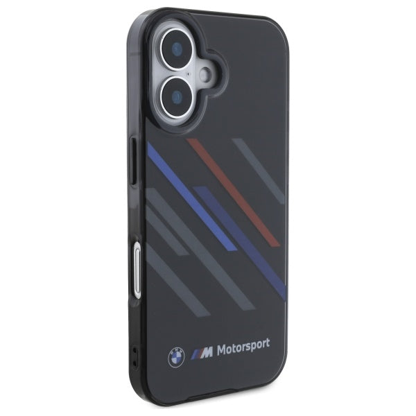 BMW Motosport IML Random Stripes iPhone 16 Case - Black