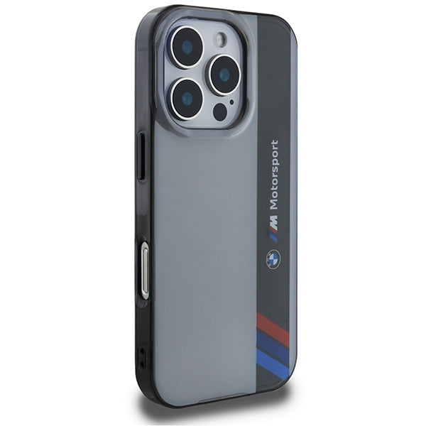 BMW Motosport IML Vertical Stripe iPhone 16 Pro Max Case - Gray