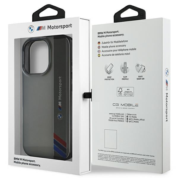 BMW Motosport IML Vertical Stripe iPhone 16 Pro Max Case - Gray