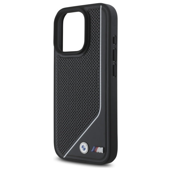 BMW M Perforated Twisted Line MagSafe case for iPhone 16 Pro - black