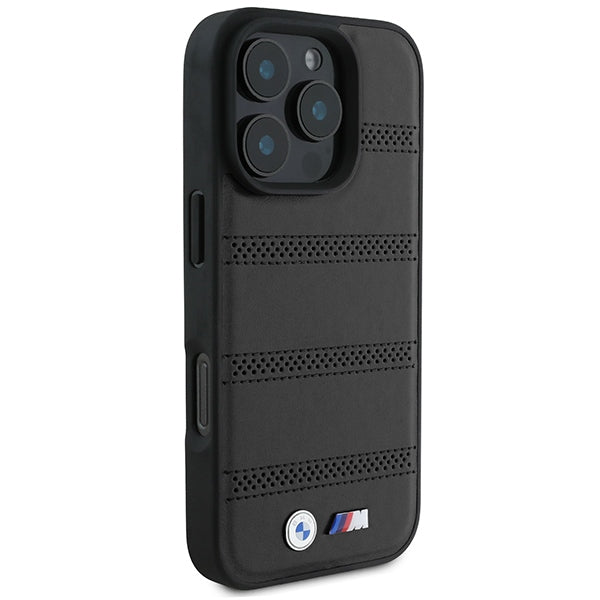 BMW M Perforated And Stitched Line MagSafe case for iPhone 16 Pro - black