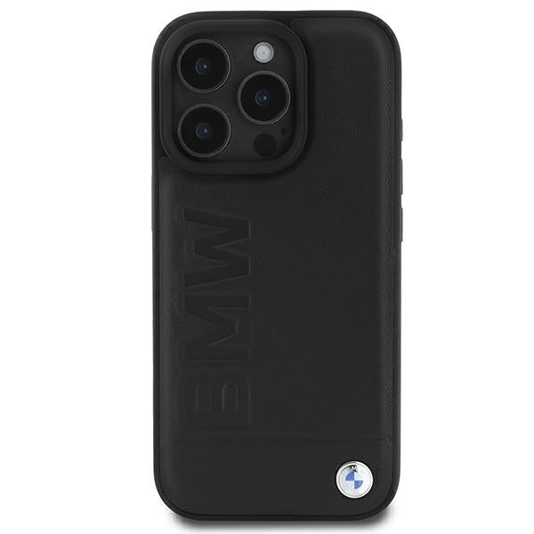 BMW Leather Hot Stamp iPhone 16 Pro Case - Black