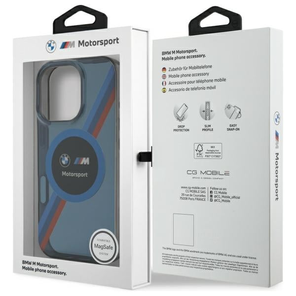 BMW Motosport IML Circle MagSafe case for iPhone 16 Pro - navy blue